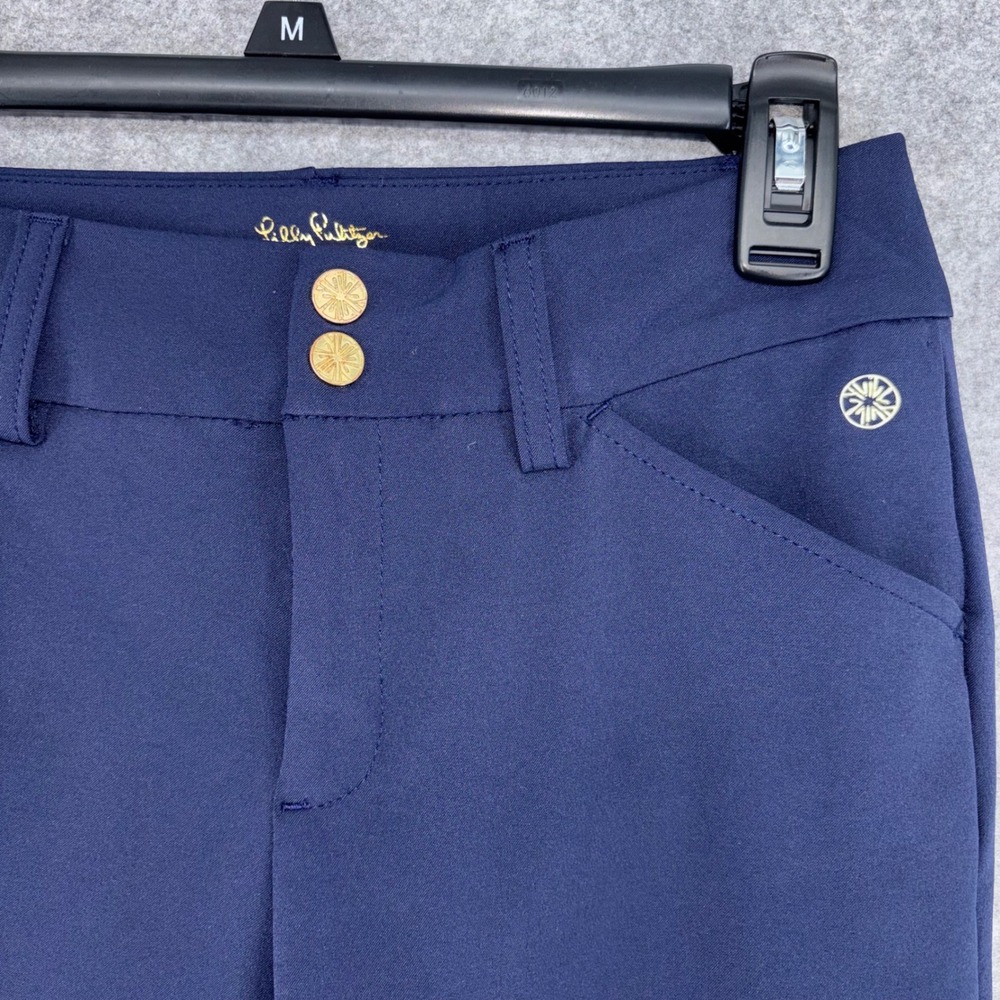 Lilly Pulitzer Luxletic Navy Blue Golf Pants Trousers Stretch Size 0 - Picture 11 of 12